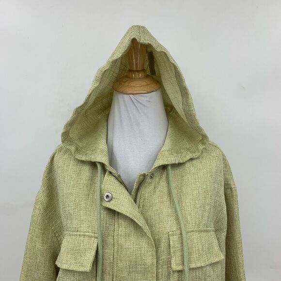 Avec Les Filles Jacket Women L Large Artichoke Zip Up Lightweight Utility Pocket - Picture 3 of 12